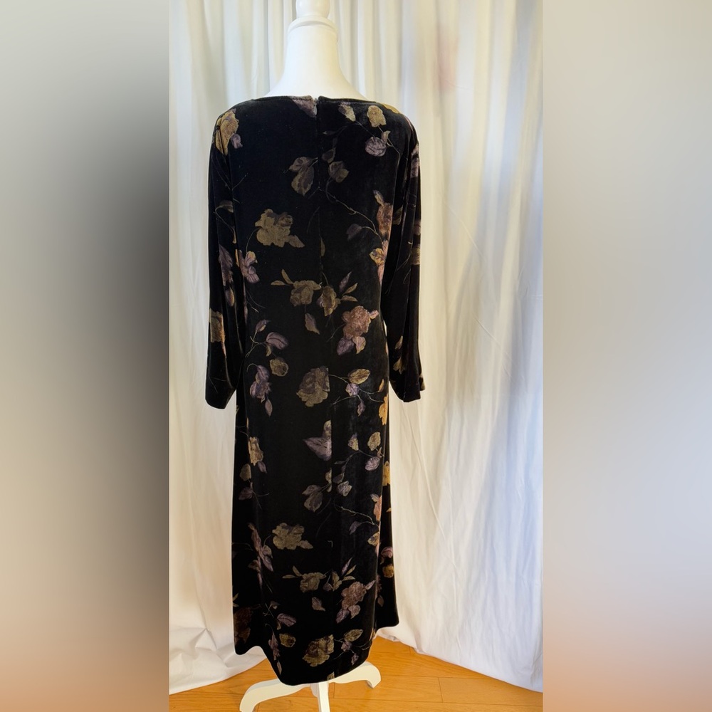 Kiko vintage long suede floral dress. Size M/ 22 - Picture 5 of 8